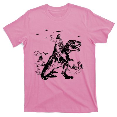 Jesus Riding Dinosaur T Shirt UFO T Shirt Funny T Shirts Offensive T Shirt Cool T-Shirt