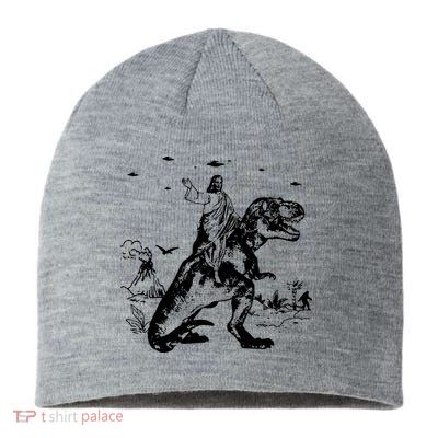 Jesus Riding Dinosaur T Shirt UFO T Shirt Funny T Shirts Offensive T Shirt Cool Sustainable Beanie
