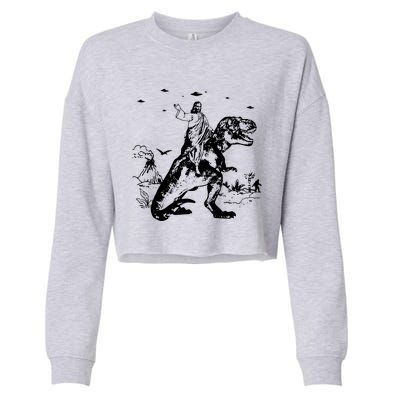 Jesus Riding Dinosaur T Shirt UFO T Shirt Funny T Shirts Offensive T Shirt Cool Cropped Pullover Crew