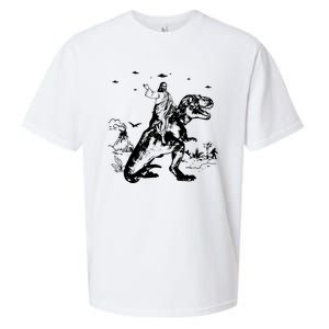 Jesus Riding Dinosaur T Shirt UFO T Shirt Funny T Shirts Offensive T Shirt Cool Sueded Cloud Jersey T-Shirt