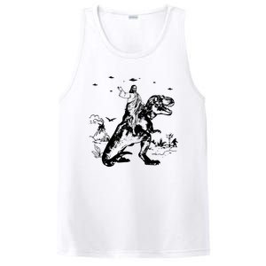 Jesus Riding Dinosaur T Shirt UFO T Shirt Funny T Shirts Offensive T Shirt Cool PosiCharge Competitor Tank