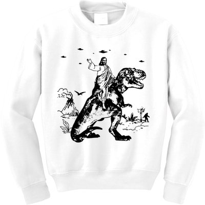 Jesus Riding Dinosaur T Shirt UFO T Shirt Funny T Shirts Offensive T Shirt Cool Kids Sweatshirt