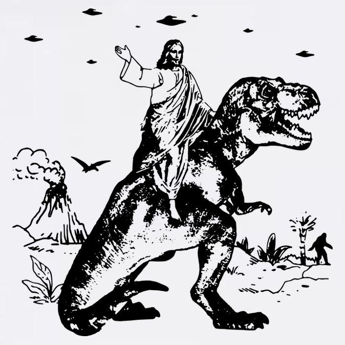 Jesus Riding Dinosaur T Shirt UFO T Shirt Funny T Shirts Offensive T Shirt Cool Wool Snapback Cap