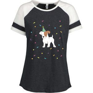 Jack Russell Dog Shirts Birthday Gifts Party Terrier Enza Ladies Jersey Colorblock Tee