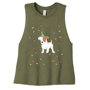 Jack Russell Dog Shirts Birthday Gifts Party Terrier Women's Racerback Cropped Tank