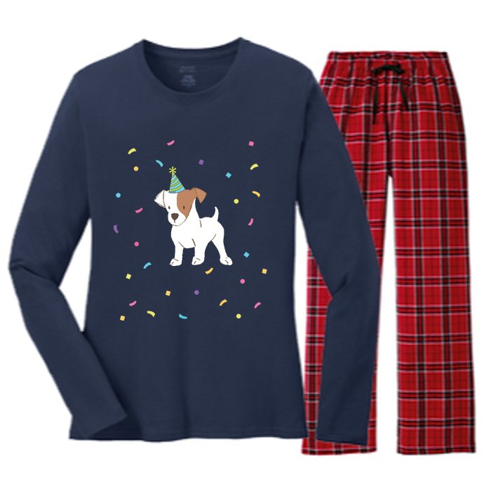 Jack Russell Dog Shirts Birthday Gifts Party Terrier Women's Long Sleeve Flannel Pajama Set 