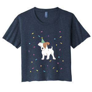 Jack Russell Dog Shirts Birthday Gifts Party Terrier Women's Crop Top Tee