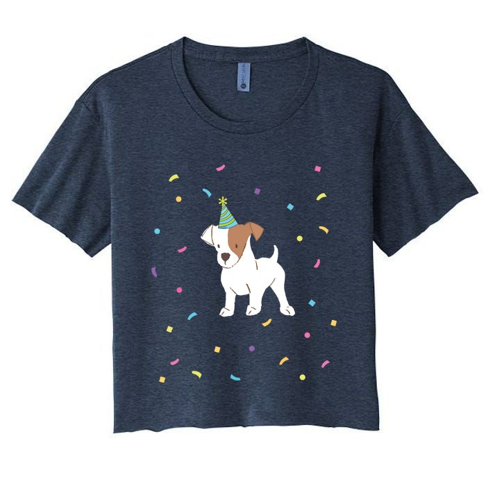 Jack Russell Dog Shirts Birthday Gifts Party Terrier Women's Crop Top Tee