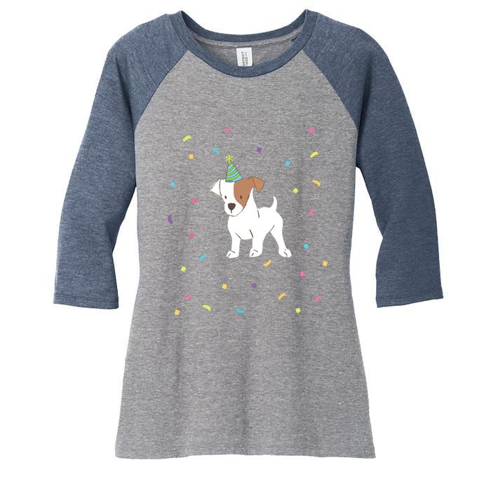 Jack Russell Dog Shirts Birthday Gifts Party Terrier Women's Tri-Blend 3/4-Sleeve Raglan Shirt