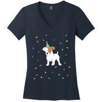 Jack Russell Dog Shirts Birthday Gifts Party Terrier Women's V-Neck T-Shirt