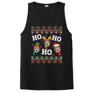 Jack Russell Dog Ho Ho Ho Merry Christmas Day Dad Mom Sweat Gift PosiCharge Competitor Tank