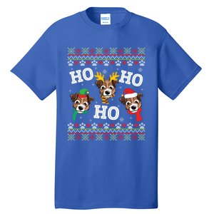 Jack Russell Dog Ho Ho Ho Merry Christmas Day Dad Mom Sweat Gift Tall T-Shirt