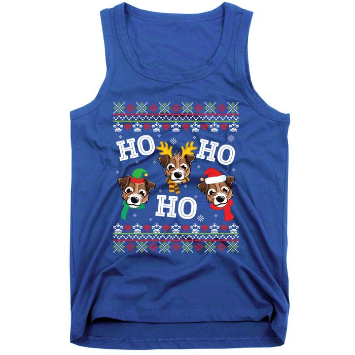 Jack Russell Dog Ho Ho Ho Merry Christmas Day Dad Mom Sweat Gift Tank Top