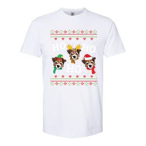 Jack Russell Dog Ho Ho Ho Merry Christmas Day Dad Mom Sweat Gift Softstyle CVC T-Shirt