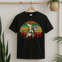 Jesus Riding Dinosaur Vintage T-Shirt