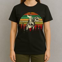 Jesus Riding Dinosaur Vintage T-Shirt