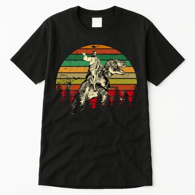 Jesus Riding Dinosaur Vintage Tall T-Shirt
