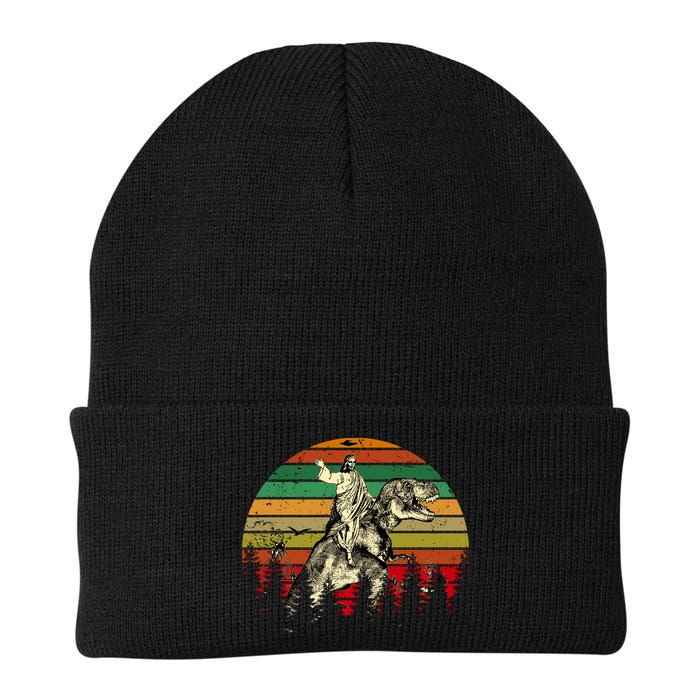 Jesus Riding Dinosaur Vintage Beanie