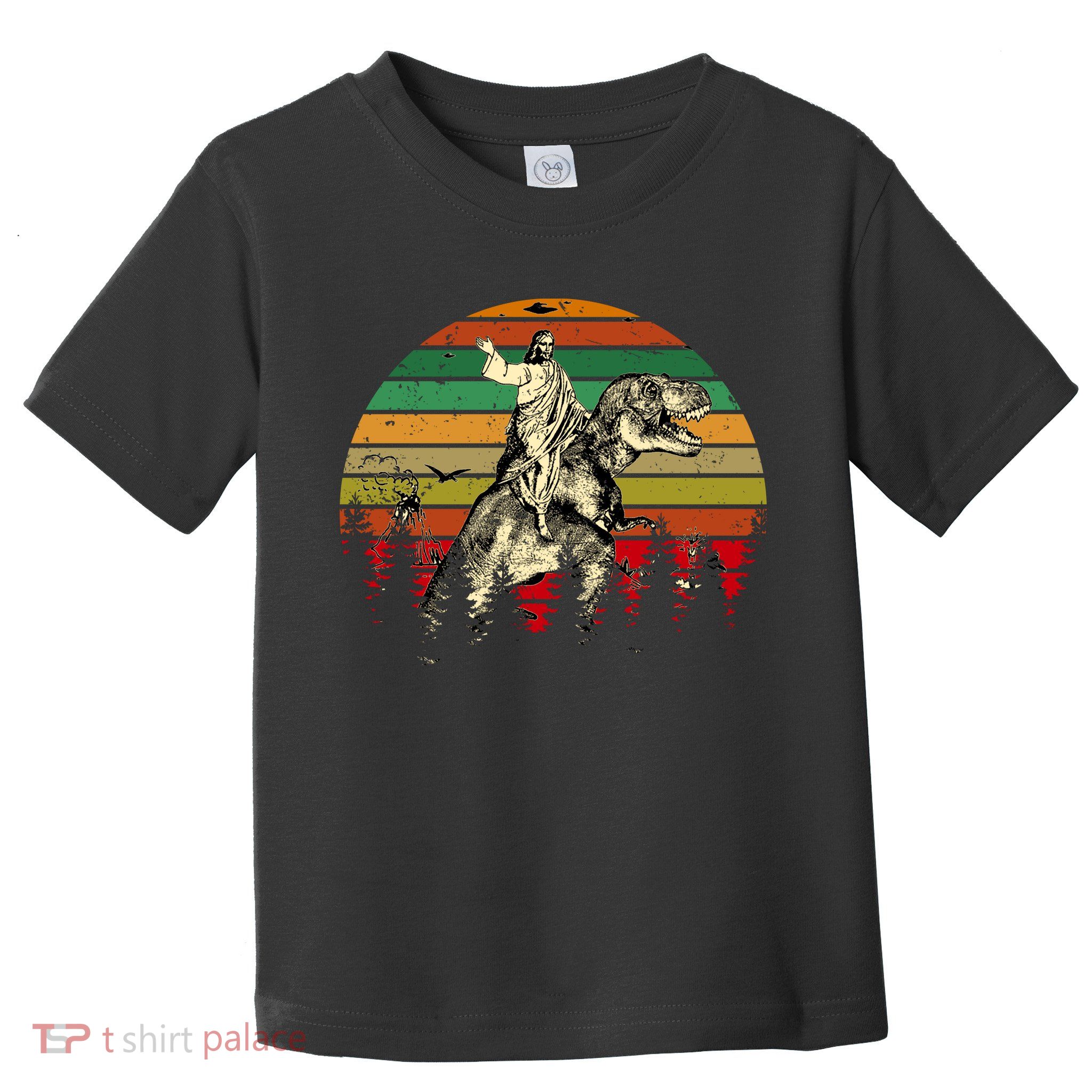 Jesus Riding Dinosaur Vintage Toddler T-Shirt
