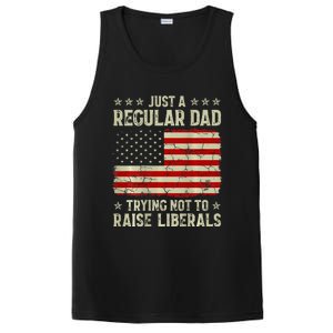 Just Regular Dad Trying Not To Raise Liberals Print PosiCharge Competitor Tank