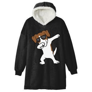 Jack Russell Dabbing Cute Jack Russell Love Jack Russells Hooded Wearable Blanket