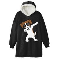 Jack Russell Dabbing Cute Jack Russell Love Jack Russells Hooded Wearable Blanket