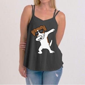 Jack Russell Dabbing Cute Jack Russell Love Jack Russells Women's Strappy Tank