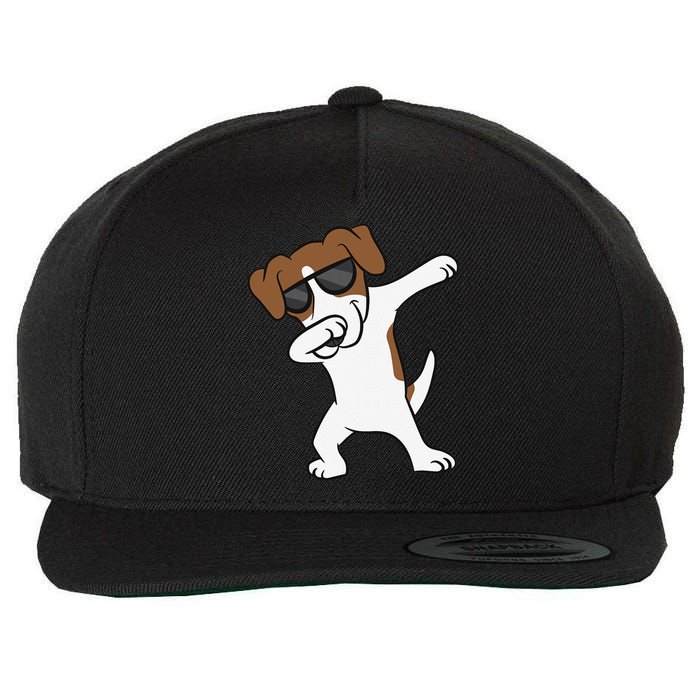 Jack Russell Dabbing Cute Jack Russell Love Jack Russells Wool Snapback Cap