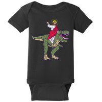 Jesus Riding Dinosaur Vintage Baby Bodysuit