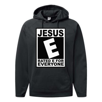 Jesus Rated E For Everyone Christian Performance Fleece Hoodie