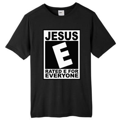 Jesus Rated E For Everyone Christian Tall Fusion ChromaSoft Performance T-Shirt