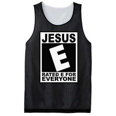 Jesus Rated E For Everyone Christian Mesh Reversible Basketball Jersey Tank