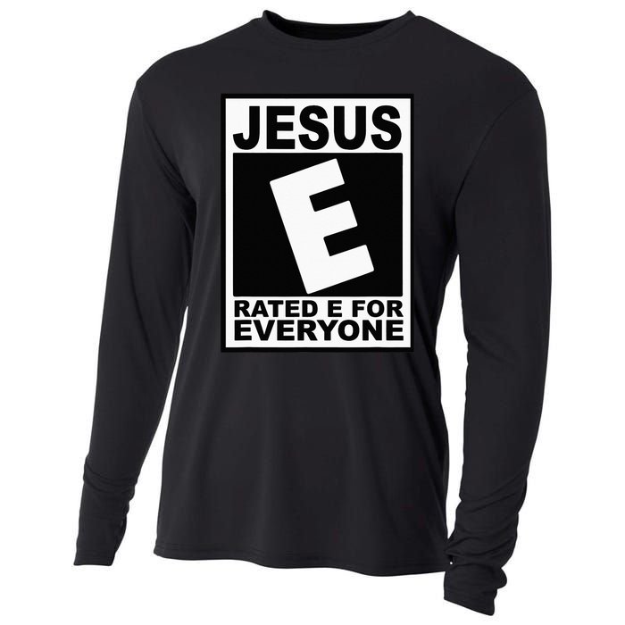 Jesus Rated E For Everyone Christian Cooling Performance Long Sleeve Crew