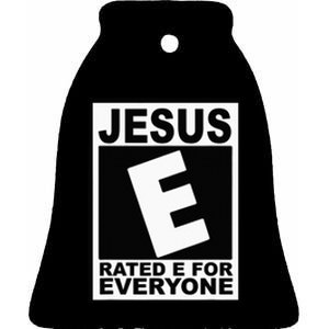 Jesus Rated E For Everyone Christian Ceramic Bell Ornament