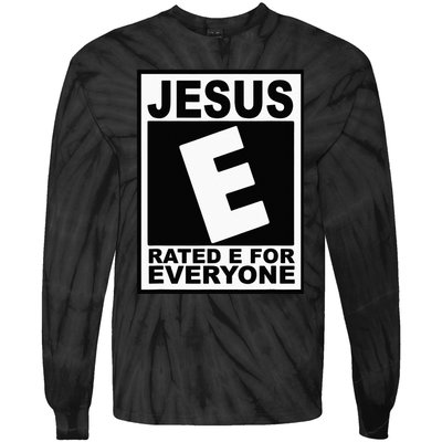 Jesus Rated E For Everyone Christian Tie-Dye Long Sleeve Shirt