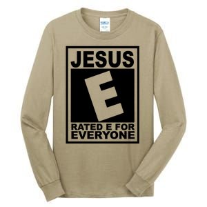 Jesus Rated E For Everyone Jesus Christian Religious Tall Long Sleeve T-Shirt