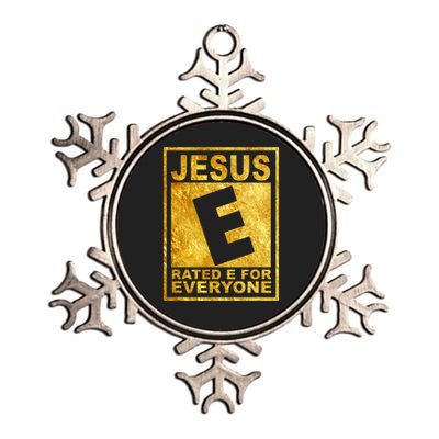 Jesus Rated E For Everyone Christian Easter Day Gifts Metallic Star Ornament