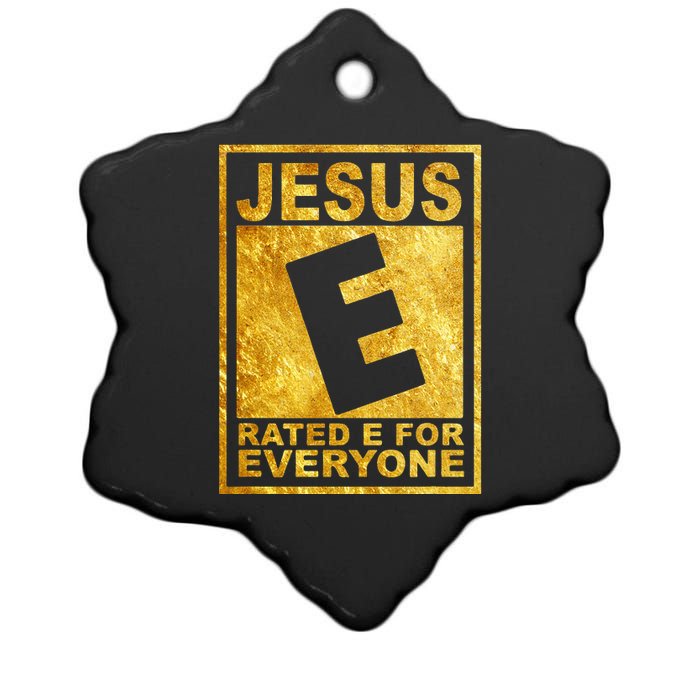 Jesus Rated E For Everyone Christian Easter Day Gifts Ceramic Star Ornament