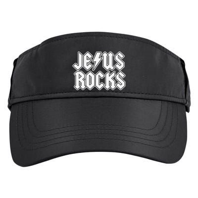 Jesus Rocks Funny Christian Rocker Adult Drive Performance Visor