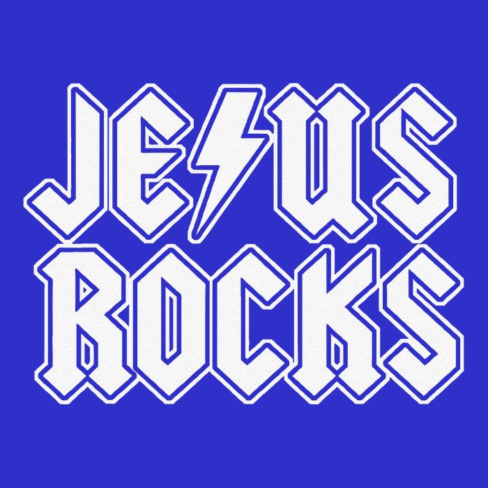 Jesus Rocks Funny Christian Rocker Sweatshirt