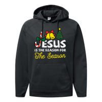 Jesus Reason For Season Christian God Christmas Performance Fleece Hoodie