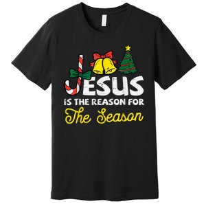 Jesus Reason For Season Christian God Christmas Premium T-Shirt