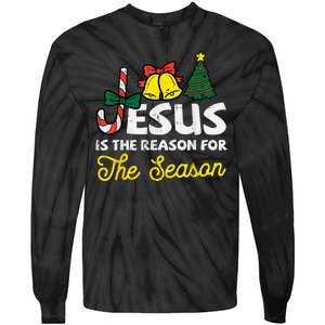 Jesus Reason For Season Christian God Christmas Tie-Dye Long Sleeve Shirt