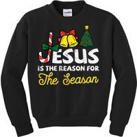 Jesus Reason For Season Christian God Christmas Kids Sweatshirt