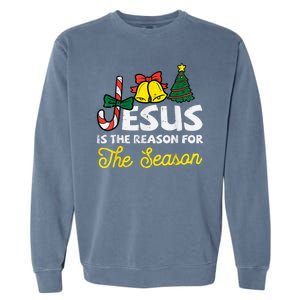 Jesus Reason For Season Christian God Christmas Garment-Dyed Sweatshirt