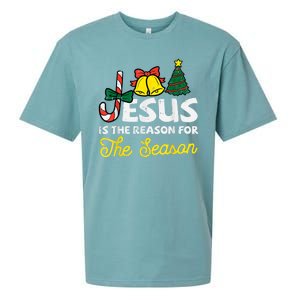 Jesus Reason For Season Christian God Christmas Sueded Cloud Jersey T-Shirt