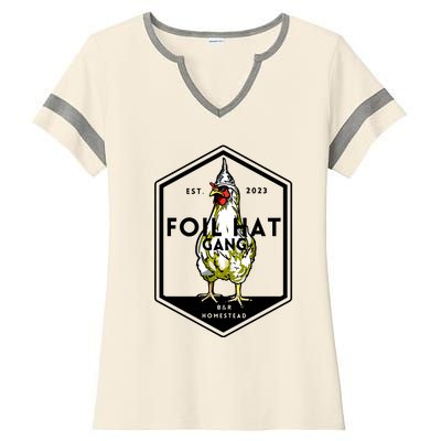 Jessica Rojas Foil Hat Gang Ladies Halftime Notch Neck Tee