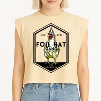 Jessica Rojas Foil Hat Gang Garment-Dyed Women's Muscle Tee