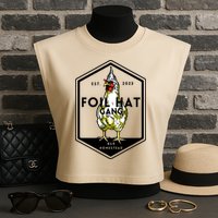 Jessica Rojas Foil Hat Gang Garment-Dyed Women's Muscle Tee
