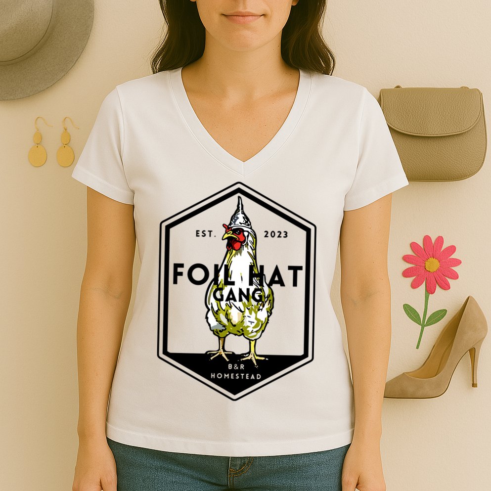 Jessica Rojas Foil Hat Gang Women's V-Neck T-Shirt